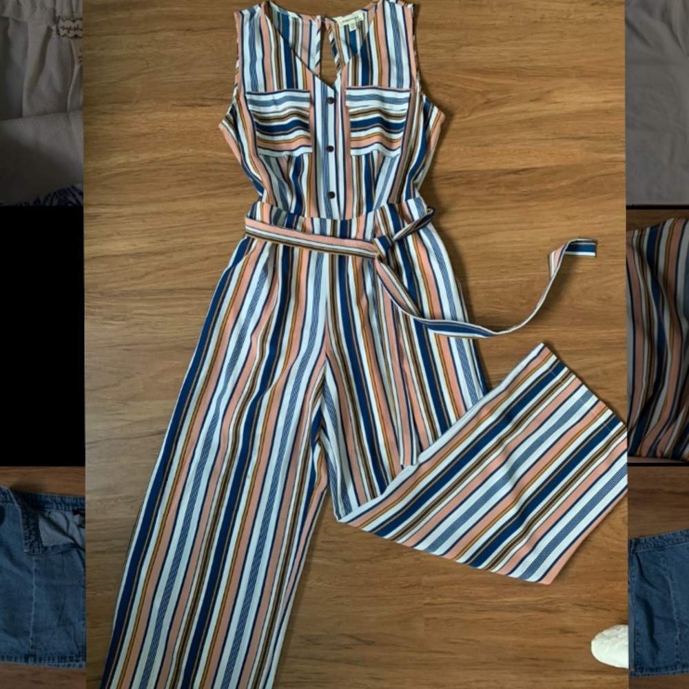 STRIPED JUMPSUIT